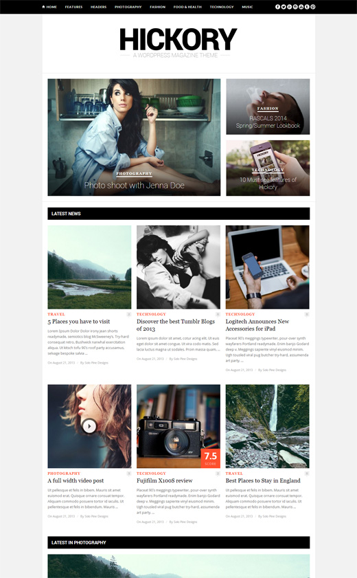 Hickory - A WordPress Magazine Theme