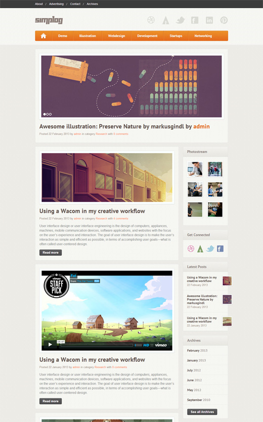 Simplog - Responsive Blog/Magazine Theme