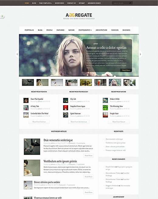 Aggregate Magazine Theme