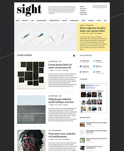 Sight wordpress magazine theme