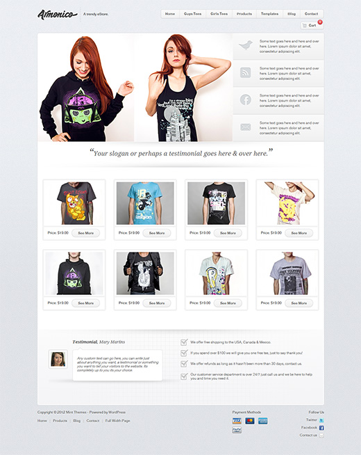 Amonico WordPress eCommerce Theme