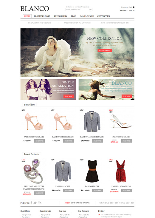 Blanco WordPress eCommerce Theme