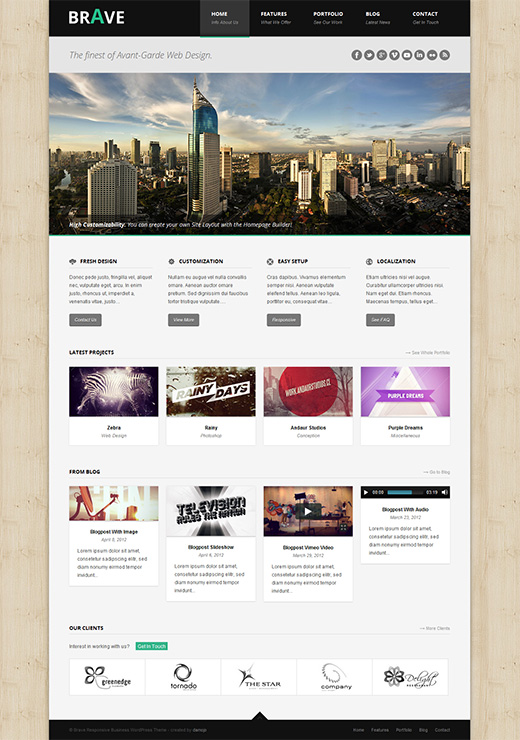 Brave WordPress Business Theme