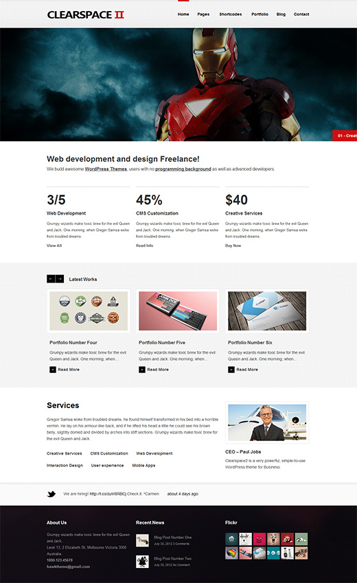 Clear Space 2 WordPress Business Theme
