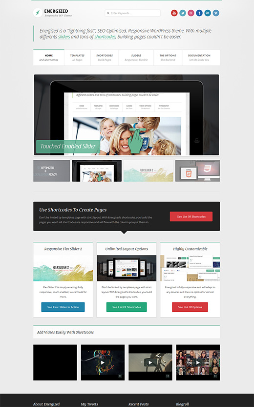 Energized WordPress Business Theme