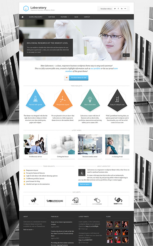 Laboratory WordPress Business Theme