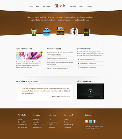 Qlassik Business WordPress Theme