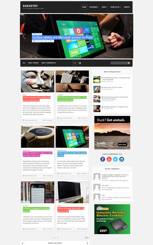 Gadgetry Corporate WordPress Theme