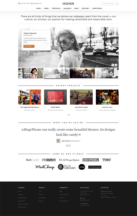 Higher WordPress Corporate Theme