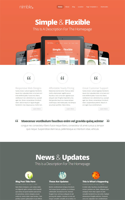 Nimble WordPress Corporate Theme