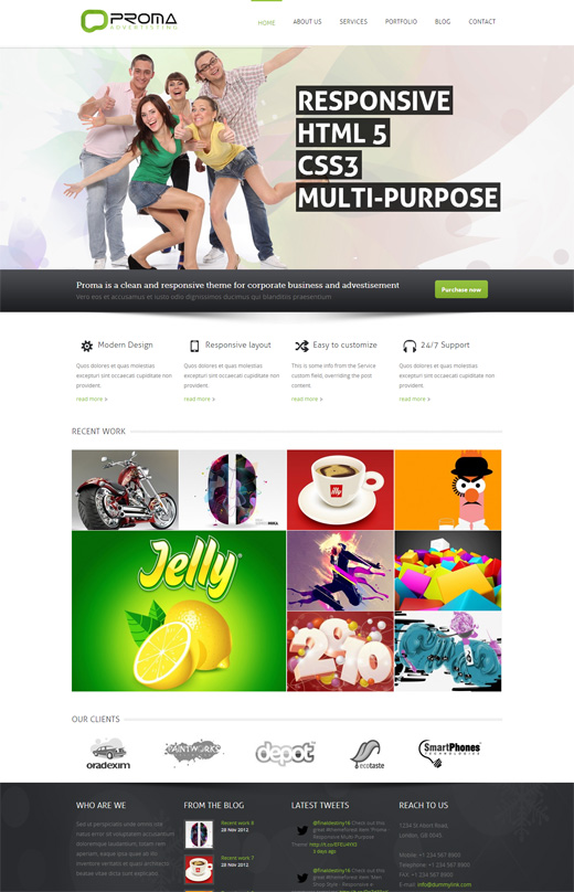 Proma Corporate WordPress Themes