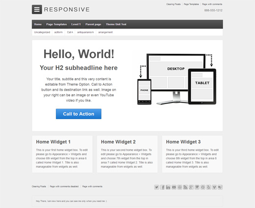 Responsive Corporate WordPress Theme