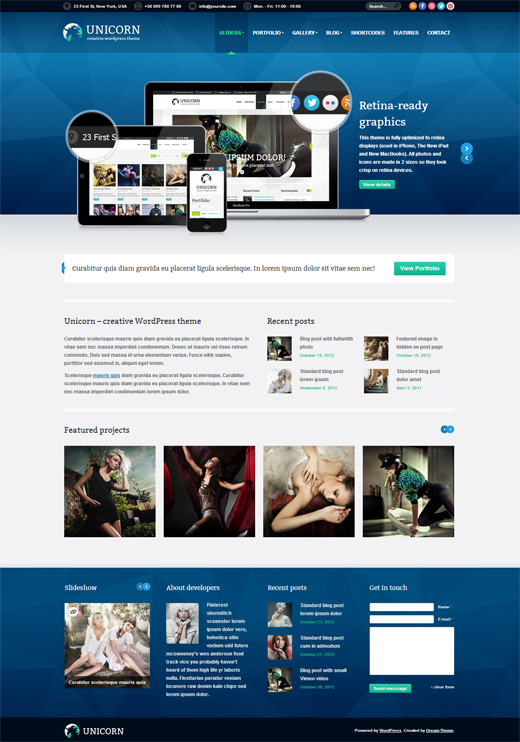 Unicorn Corporate WordPress Theme