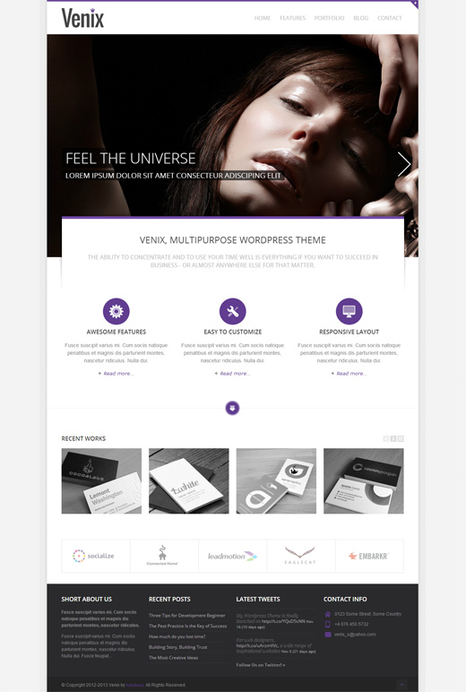 Venix Corporate WordPress Theme