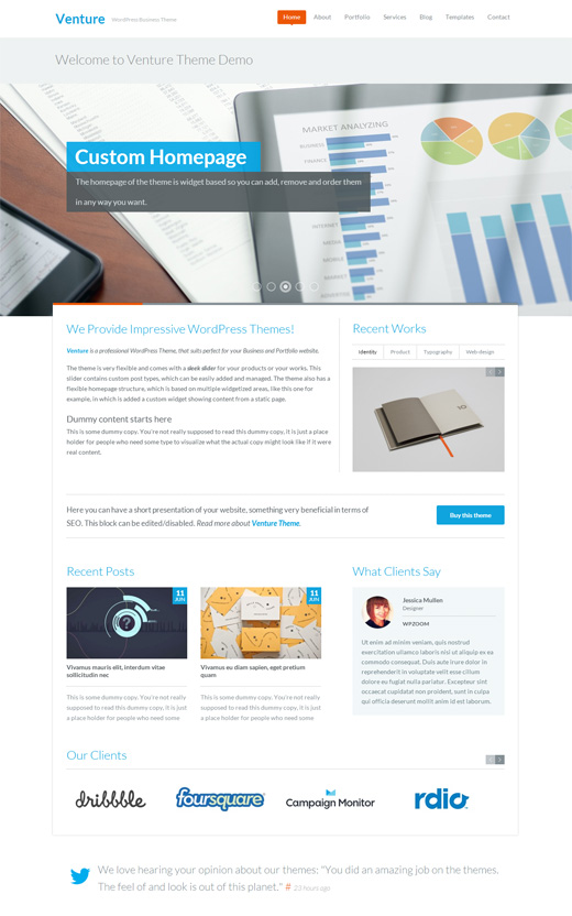 Venture Corporate WordPress Theme