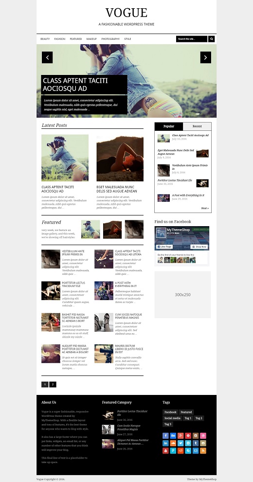 Vogue WordPress Theme