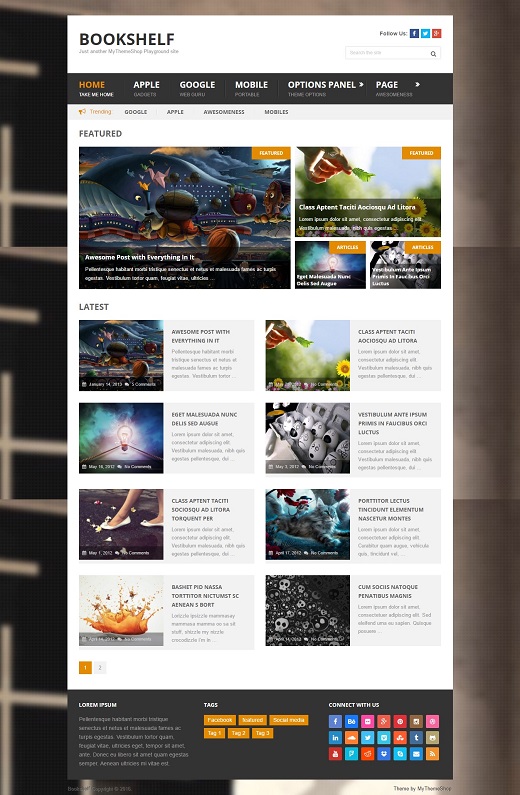 BookShelf WordPress Theme