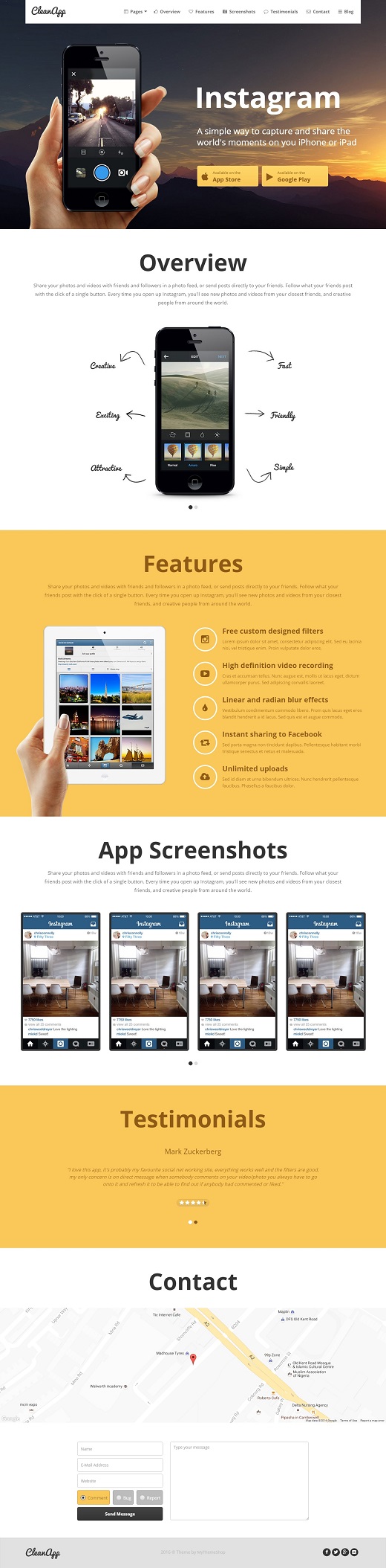 CleanApp WordPress Theme 