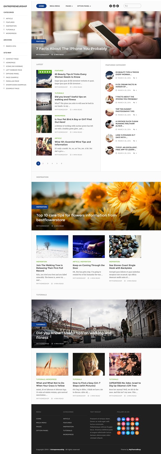 Entrepreneurship WordPress Theme