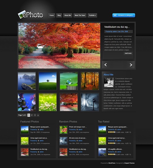 ePhoto WordPress Theme