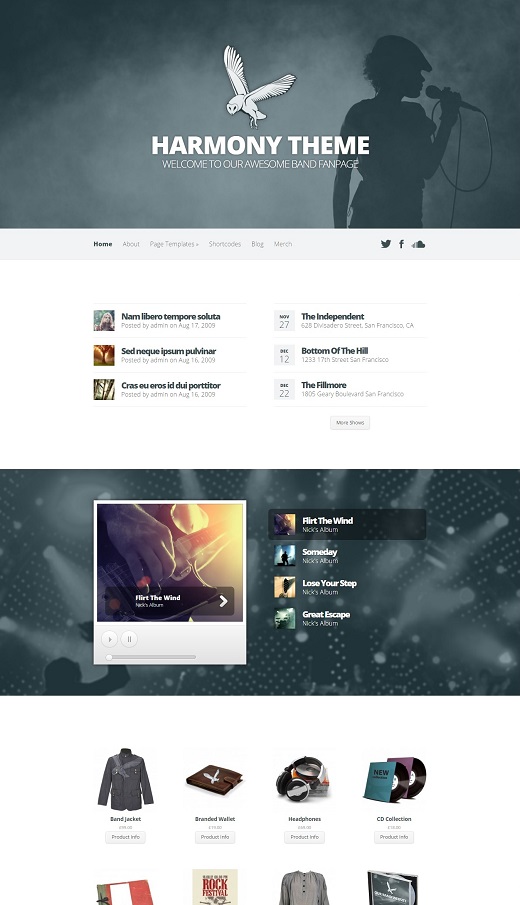 Harmony Band WordPress Theme