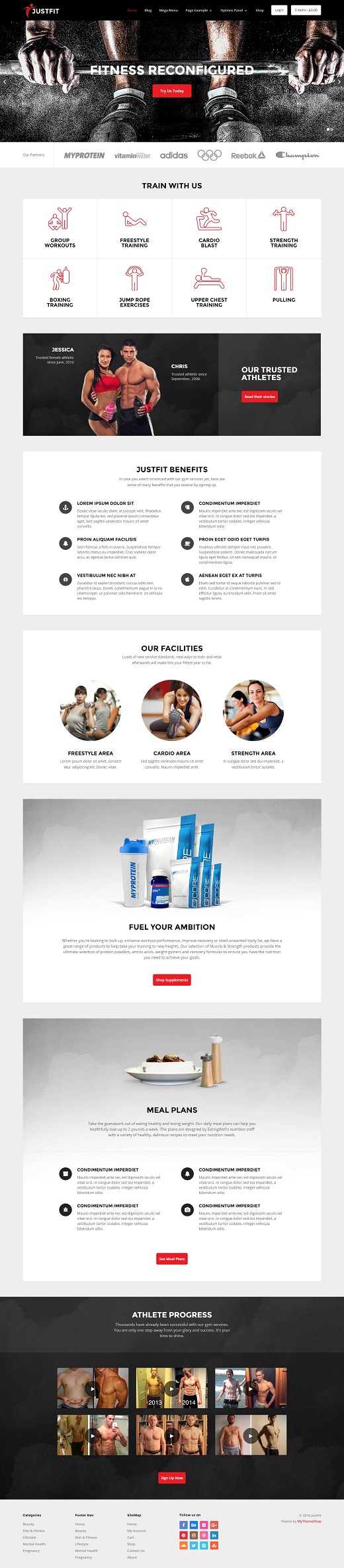 JustFit WordPress Theme