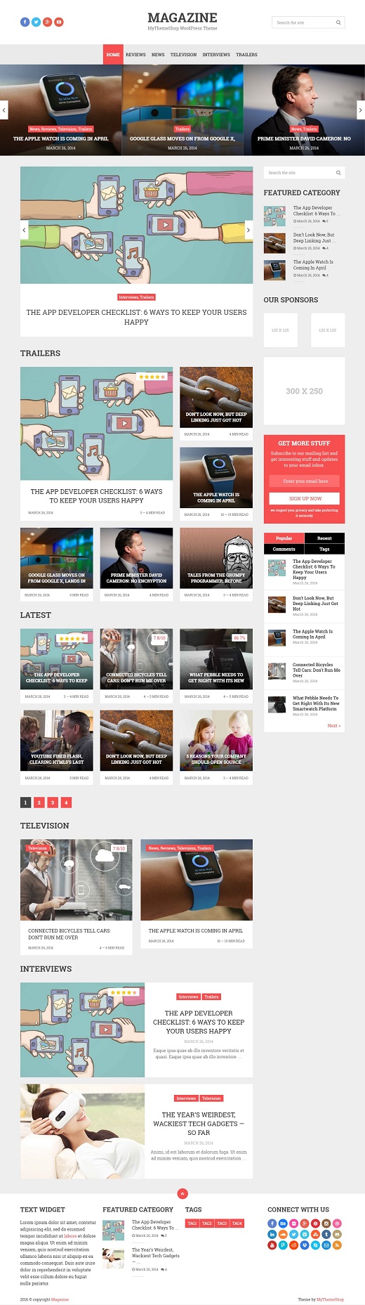 Magazine WordPress Theme 