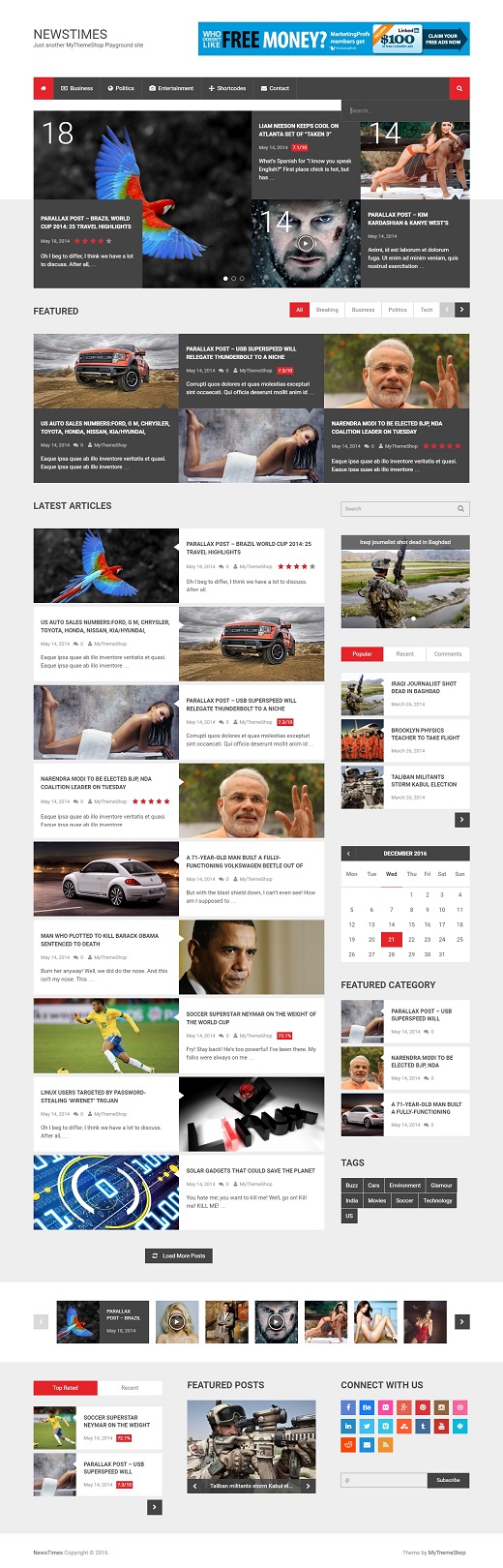 NewsTimes WordPress Theme