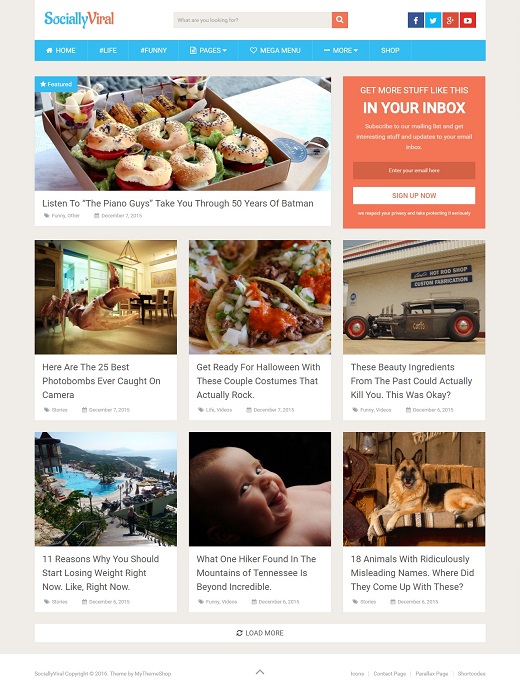 SociallyViral WordPress Theme 