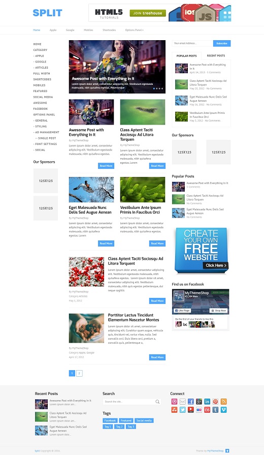 Split WordPress Theme