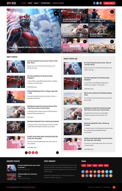 Video WordPress Theme