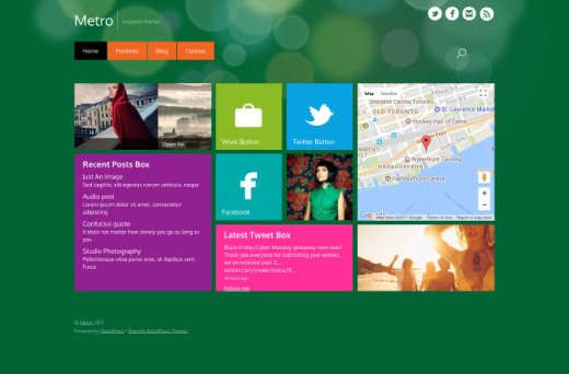 Metro - Windows 8 Metro WordPress Theme