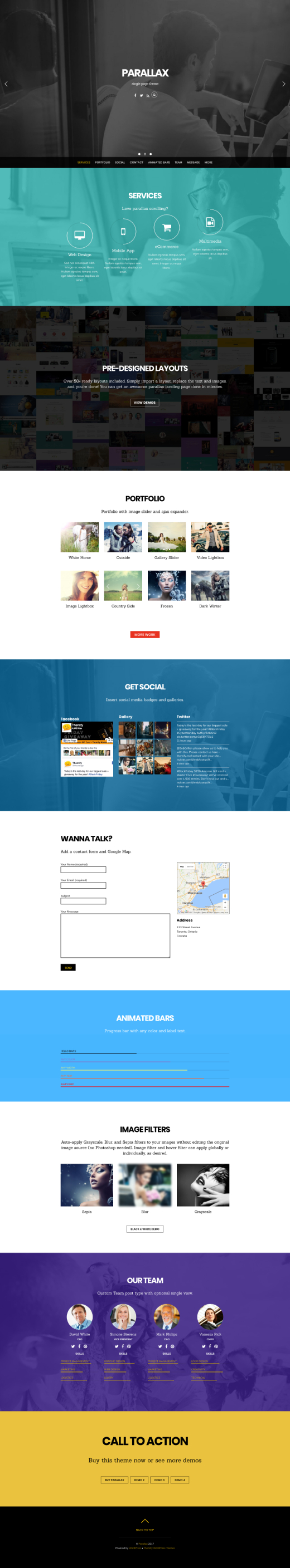 Parallax WordPress Theme