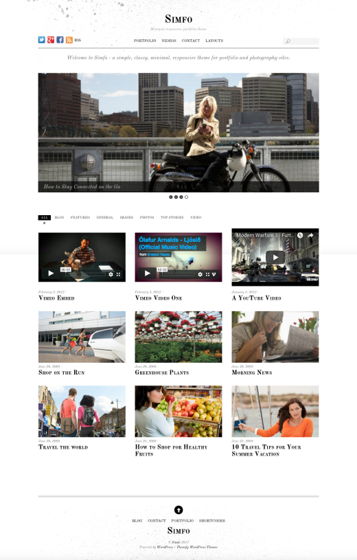 Simfo - Minimal Responsive Portfolio Theme by Themify