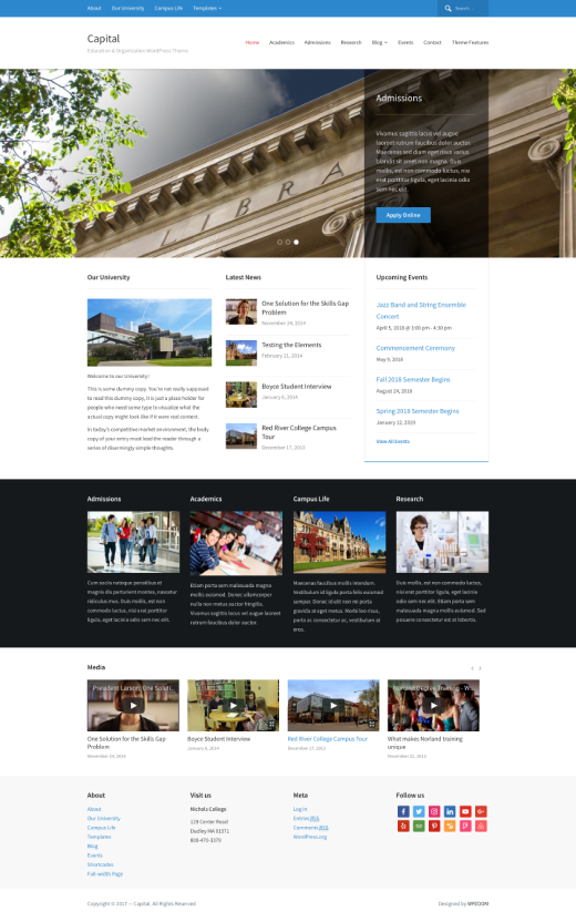 Capital • best education WordPress theme – WPZOOM