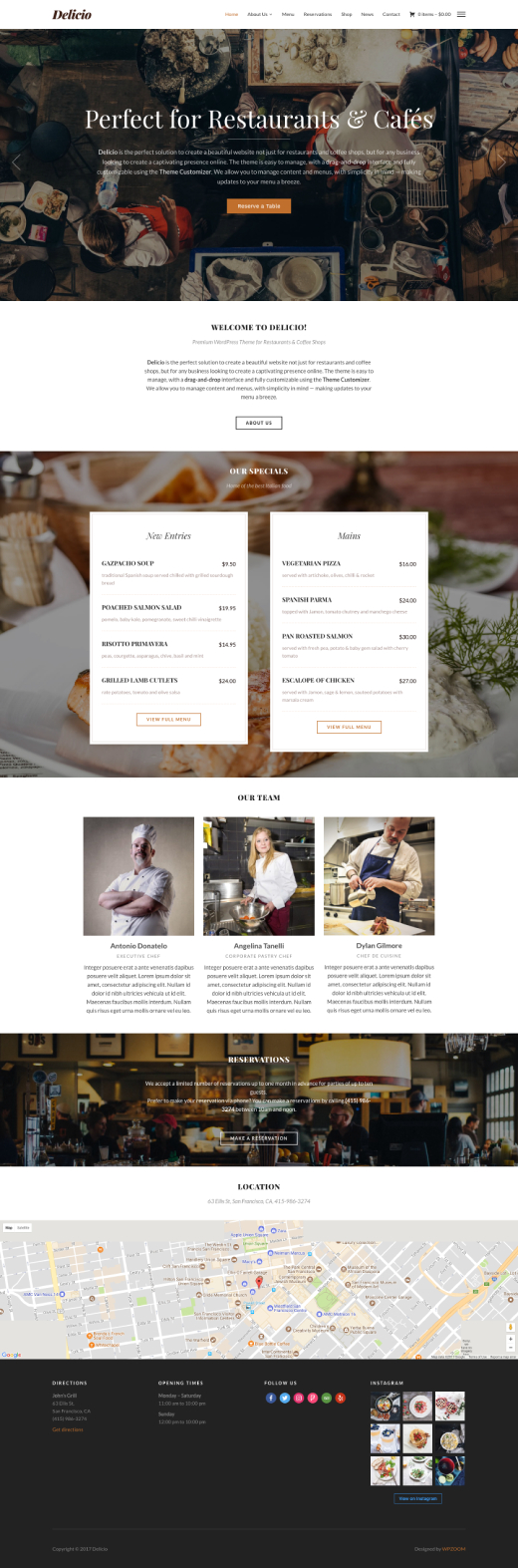Delicio • WordPress restaurant theme – WPZOOM