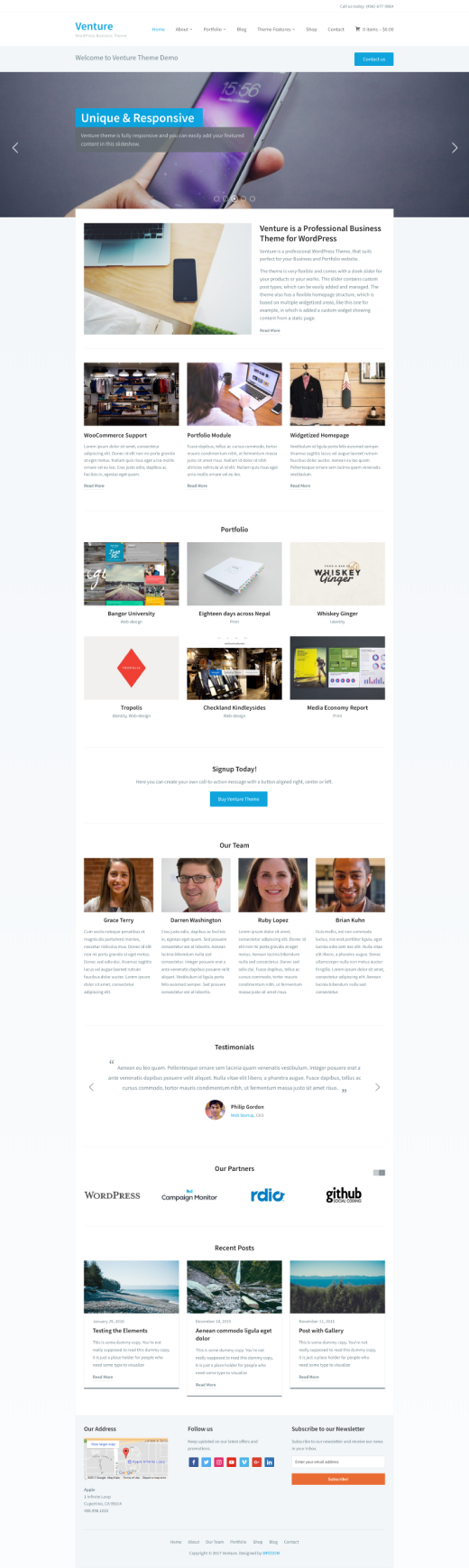 Venture 2.0 • best business WordPress theme – WPZOOM