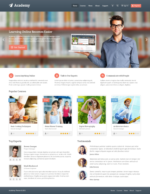 Academy - Learning Management Theme