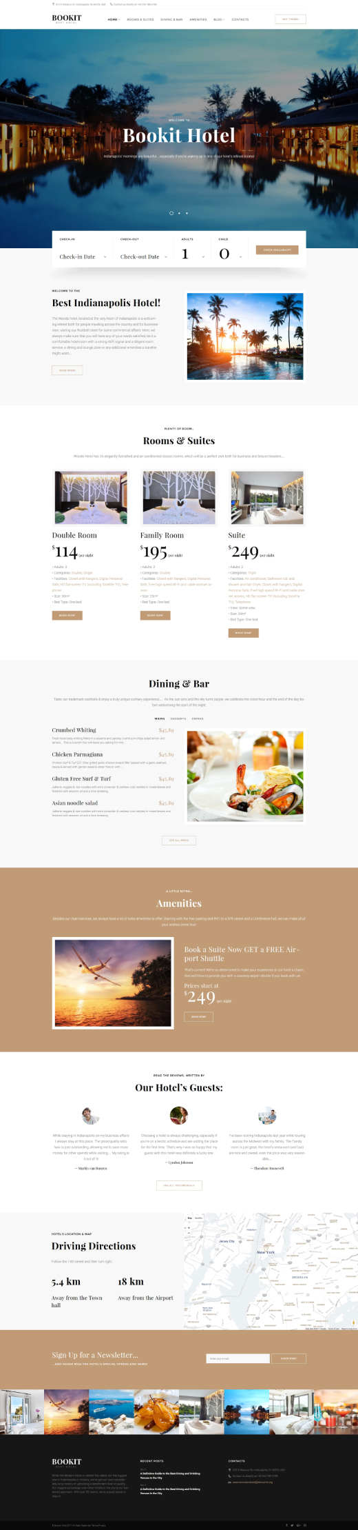 Bookit - Small Hotel WordPress Theme