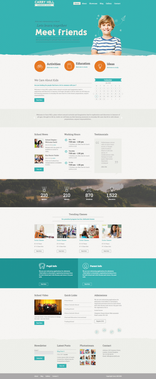 Carry Hill School - Responsive WordPress Theme