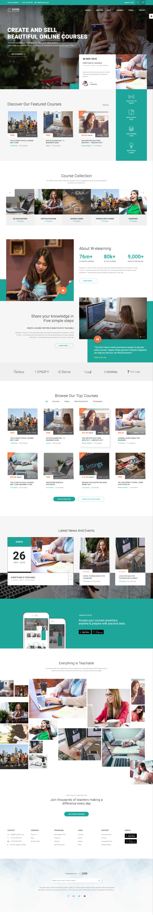 WordPress LMS Theme for Online Courses, Schools & Education | Course Builder