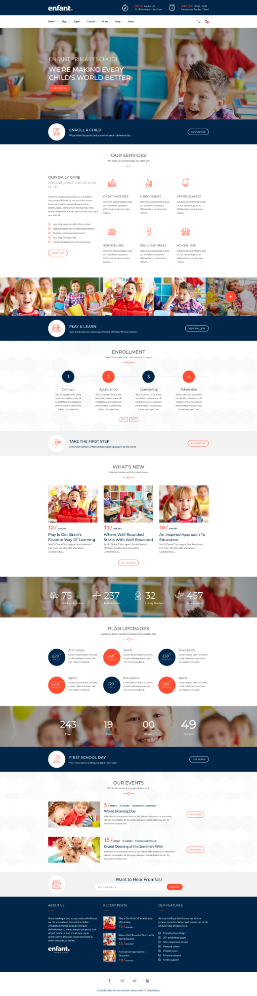 Enfant - School and Kindergarten WordPress Theme