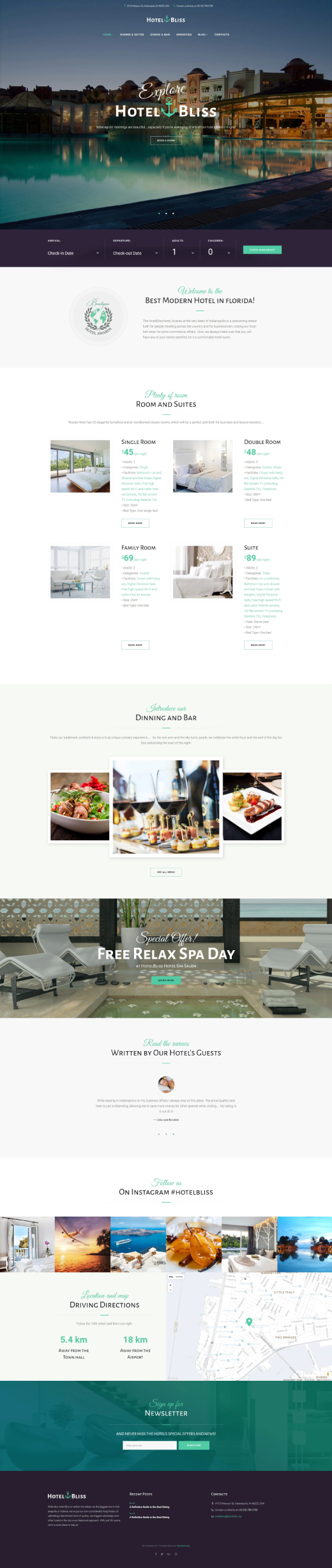 HotelBliss - Spa & Resort Hotel WordPress Theme