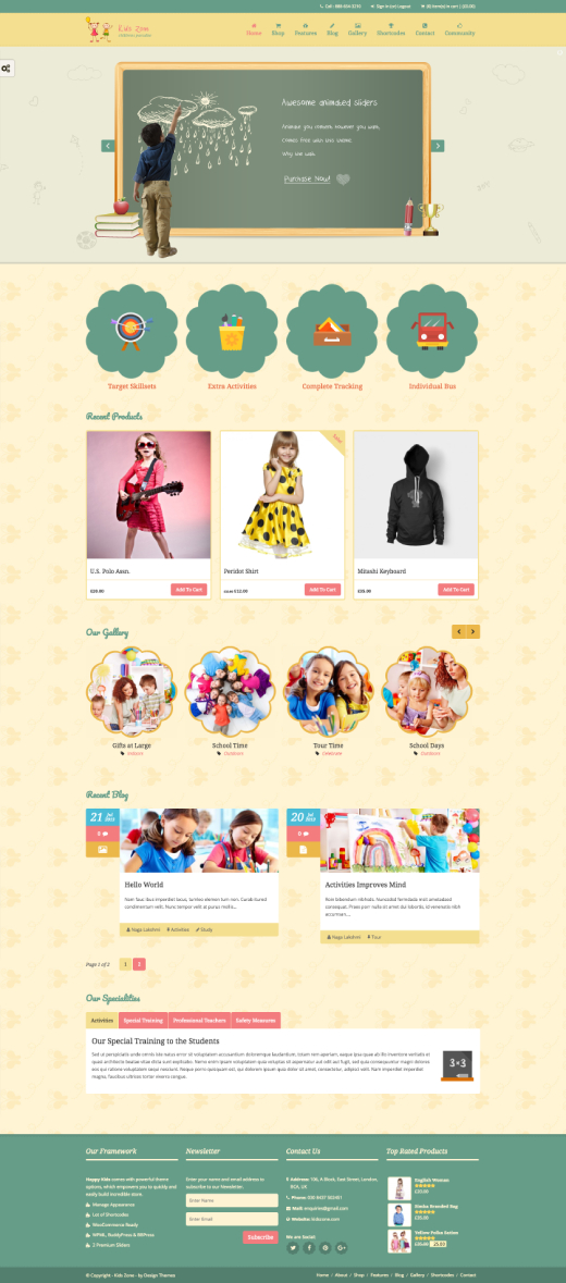 Kids Zone | Children & Kids WordPress Theme