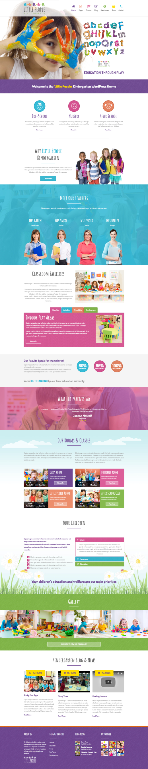 Little People | Kindergarten WordPress Theme for PreScool and infants, nurseries and play school