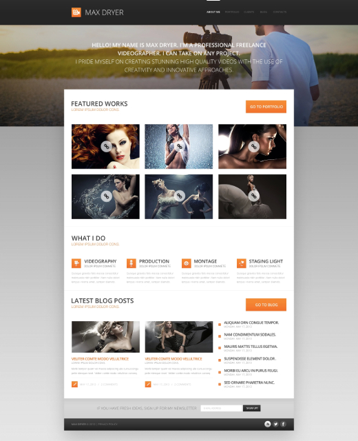 Pro Photographer Portfolio WordPress Theme