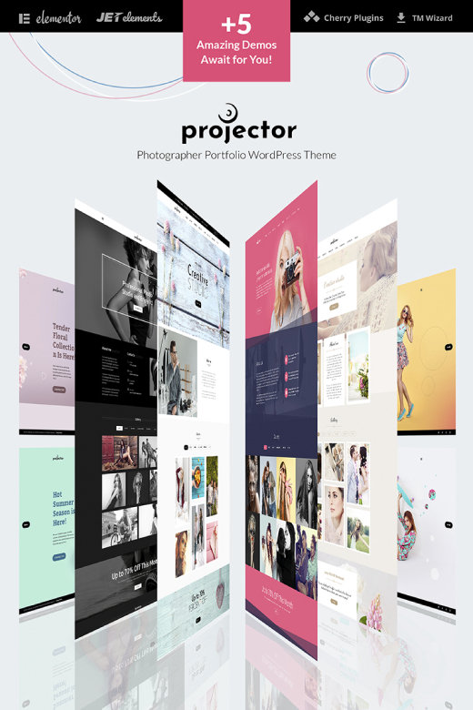 Projector - Photographer Portfolio Multihome WordPress Theme