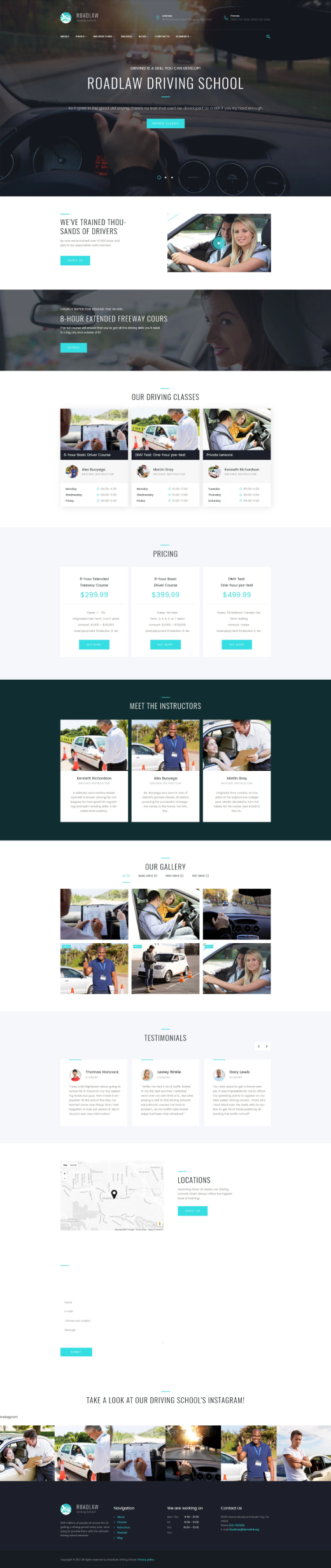 RoadLaw - Driving School Responsive WordPress Theme WordPress Theme