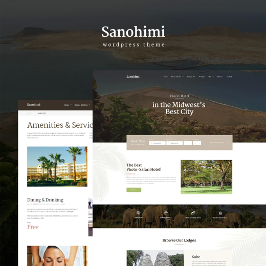 Sanohimi Exotic Hotel WordPress Theme