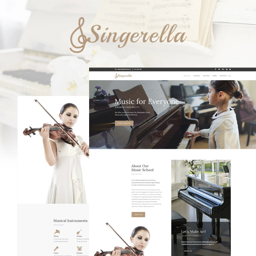 Singerella - Music School WordPress Theme